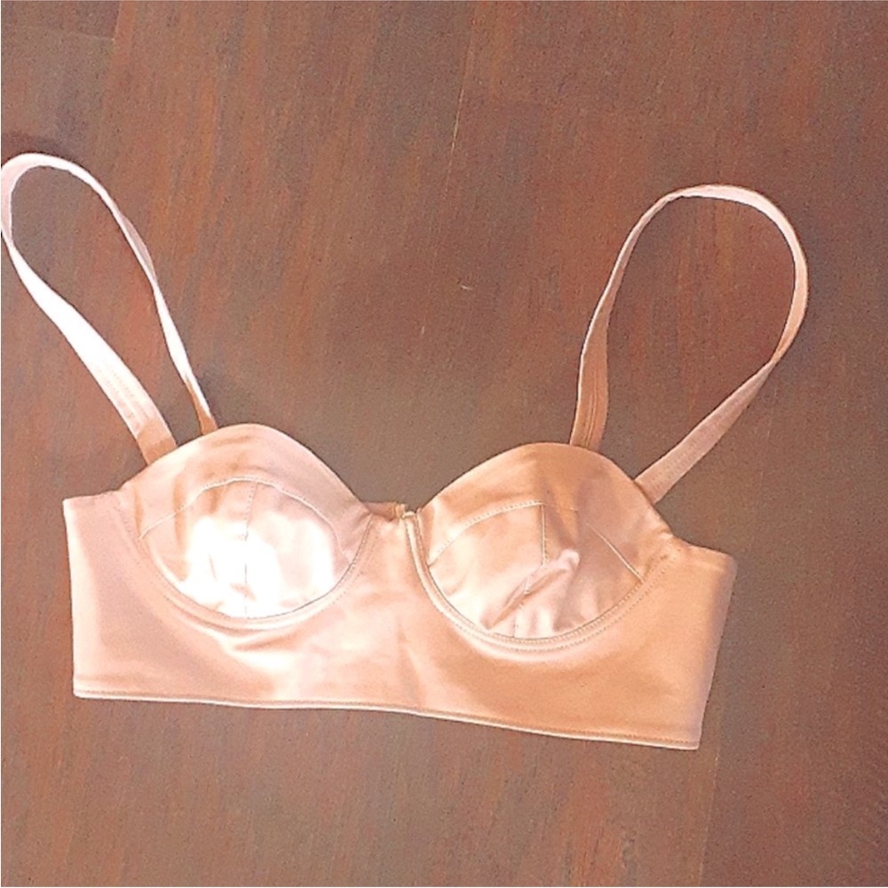 Nbd soft pink crop top